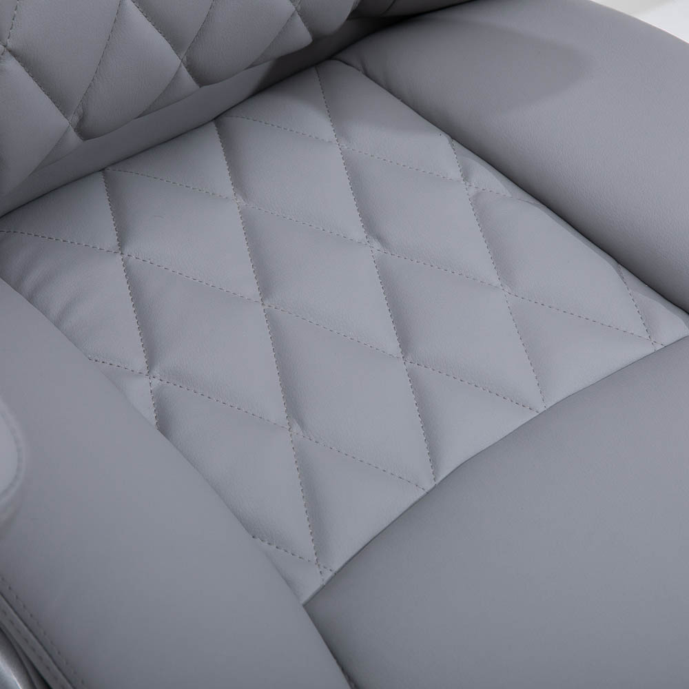 Portland Grey PU Leather Swivel Executive Office Chair Image 7