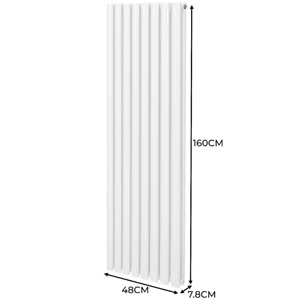 Monster Shop 5593BTU White Oval Column Radiator and Valves 1600 x 480mm Image 6
