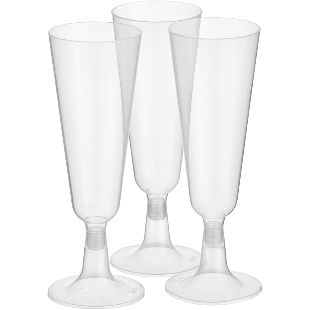 Wilko Reusable Champagne Flutes 10 Pack Image 4