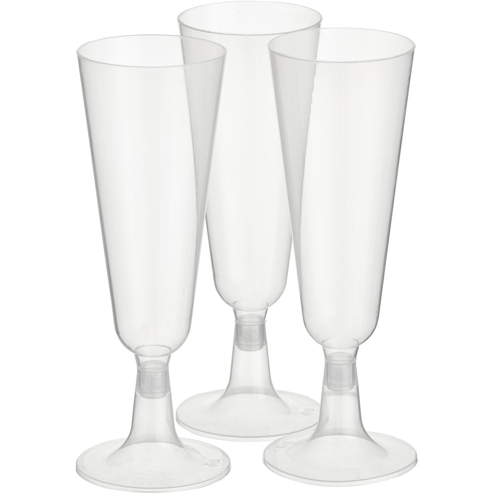 Wilko Reusable Champagne Flutes 10 Pack Wilko