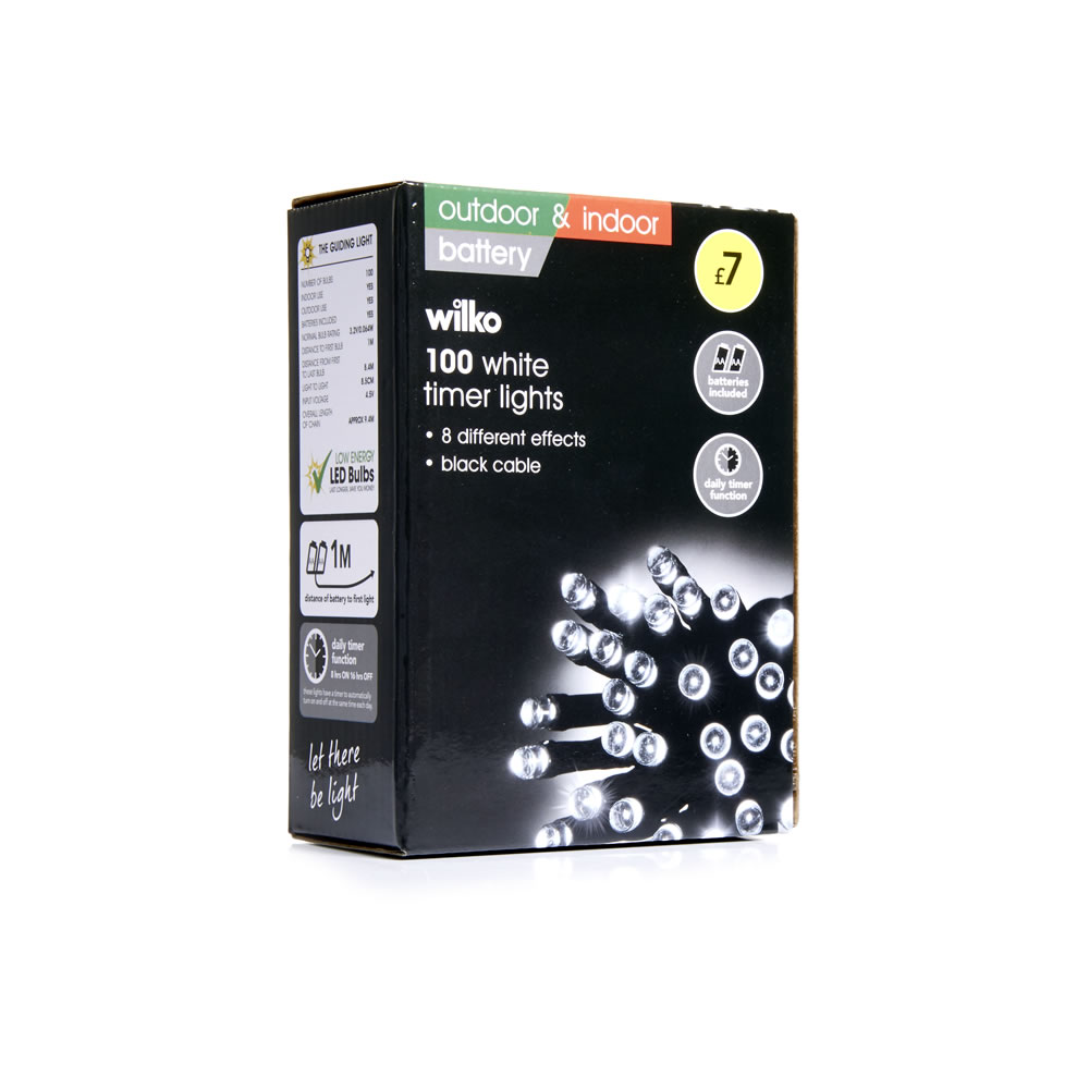 Wilko 100 Multicoloured BatteryOperated LED Christmas Lights with