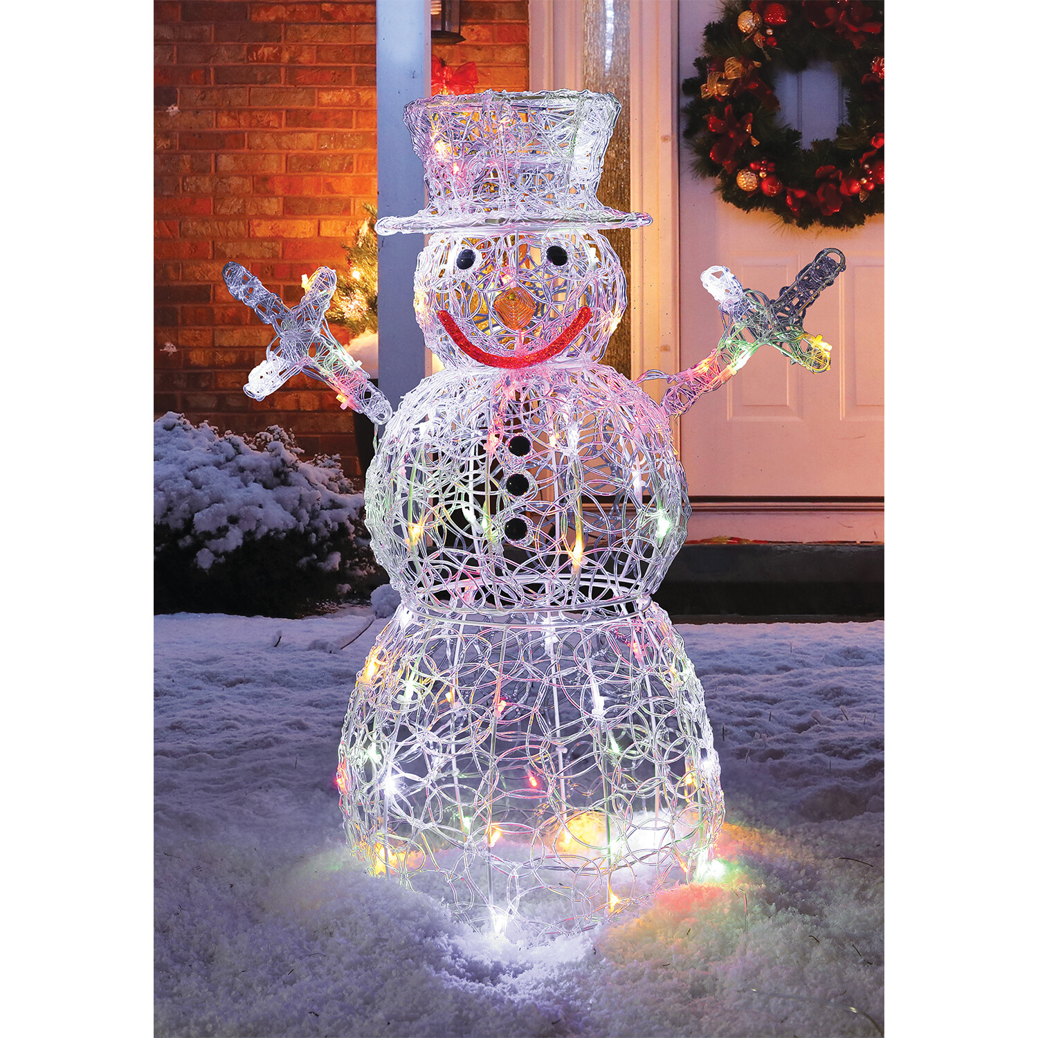Acrylic LED Outdoor Snowman Image 1