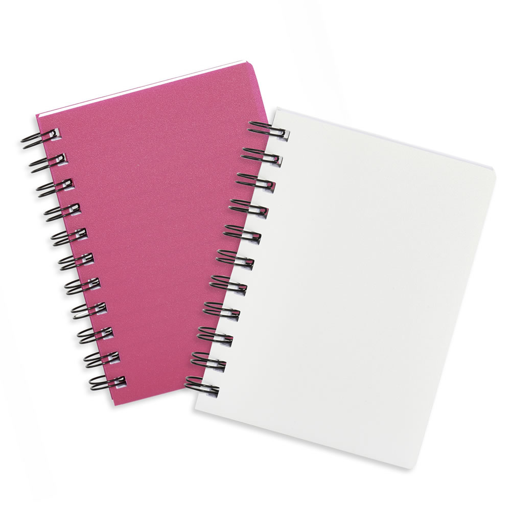 Wilko A6 Notebook PP Cover Pink Image 1