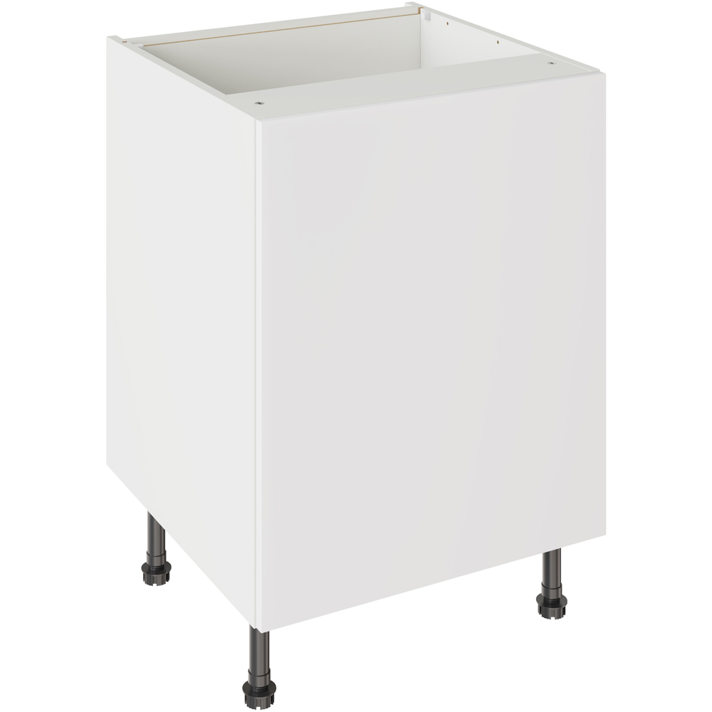 Kitchen Kit Slab Standard White Base Kitchen Cabinet Flatpack 600mm Image 1