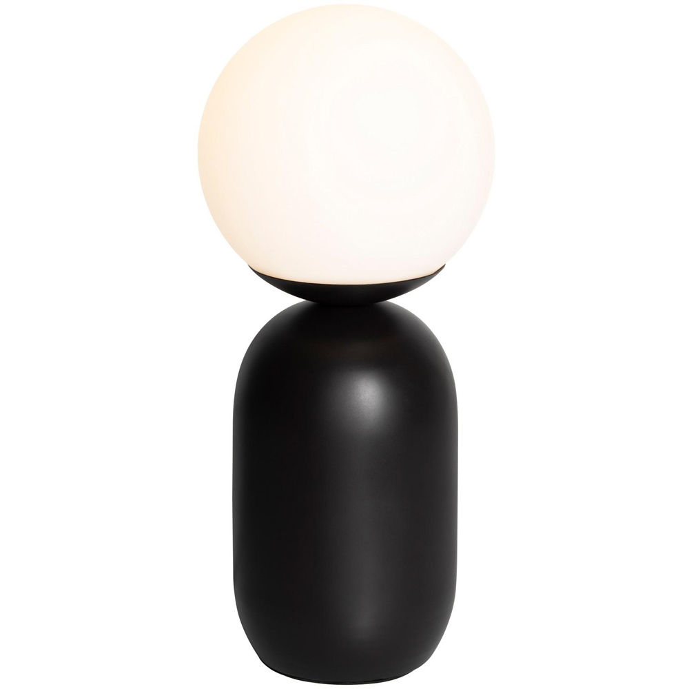Nordlux Notti Black Mocha Opal Glass Shade Table Lamp Image 4