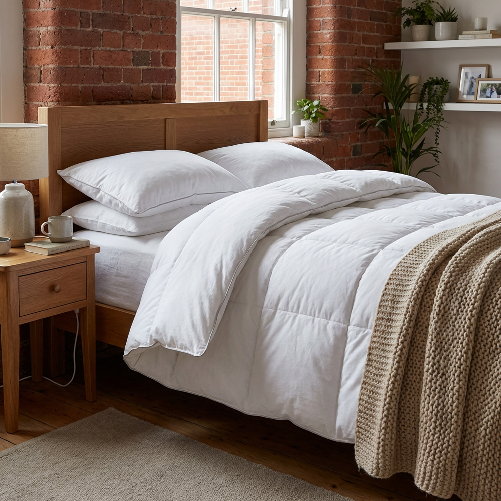 Divante King Size White Hotel Cotton Duvet 10.5 Tog Image 3