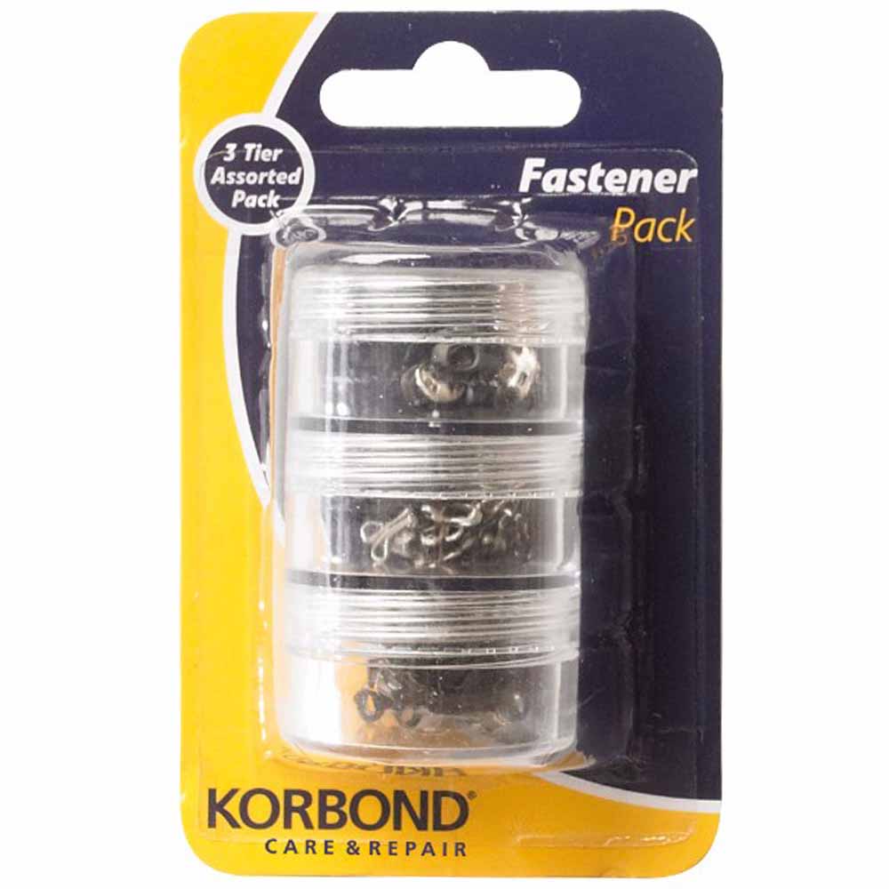 Korbond Fastener Pack Black and Silver 40pcs