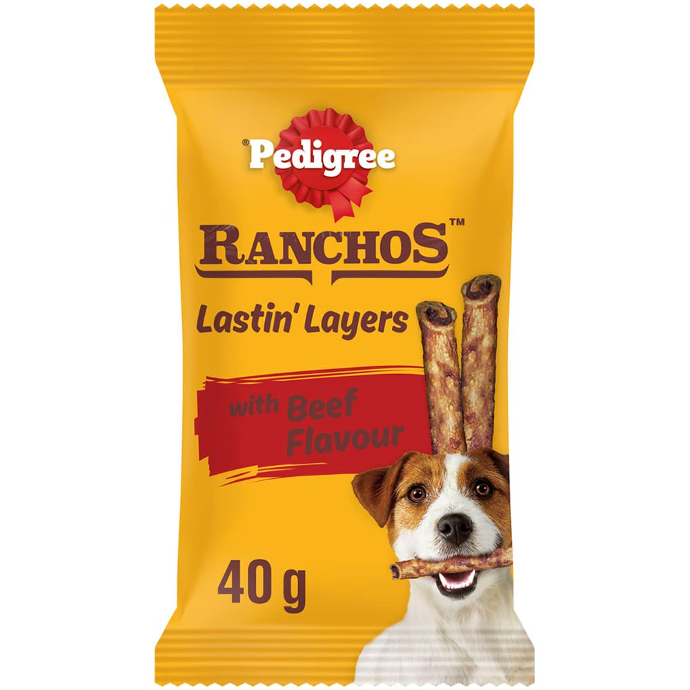 Pedigree Ranchos Lastin Layers Beef Flavoured Dog Chew Treat Case of 12 x 40g Image 4