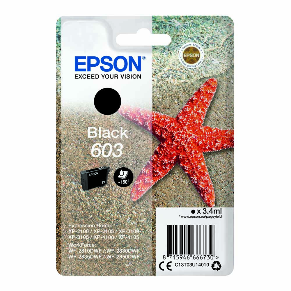 Epson 603 Black Ink (Starfish) Image