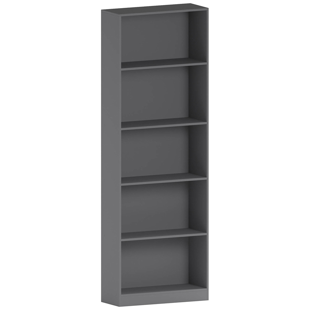 Vida Designs Cambridge 5 Shelf Grey XL Bookcase Image 2