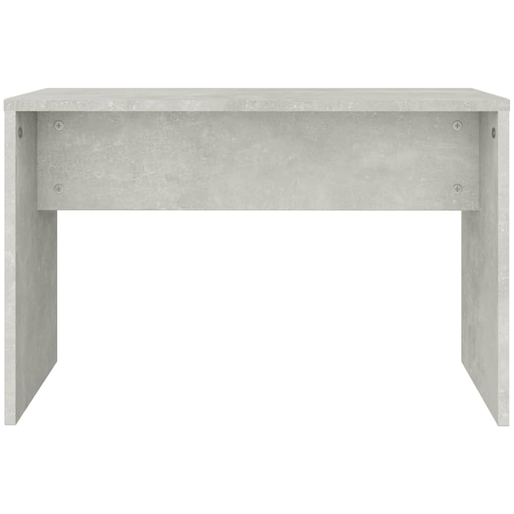 vidaXL Single Drawer 2 Shelf Concrete Grey Dressing Table and Stool Set with Mirror Image 3
