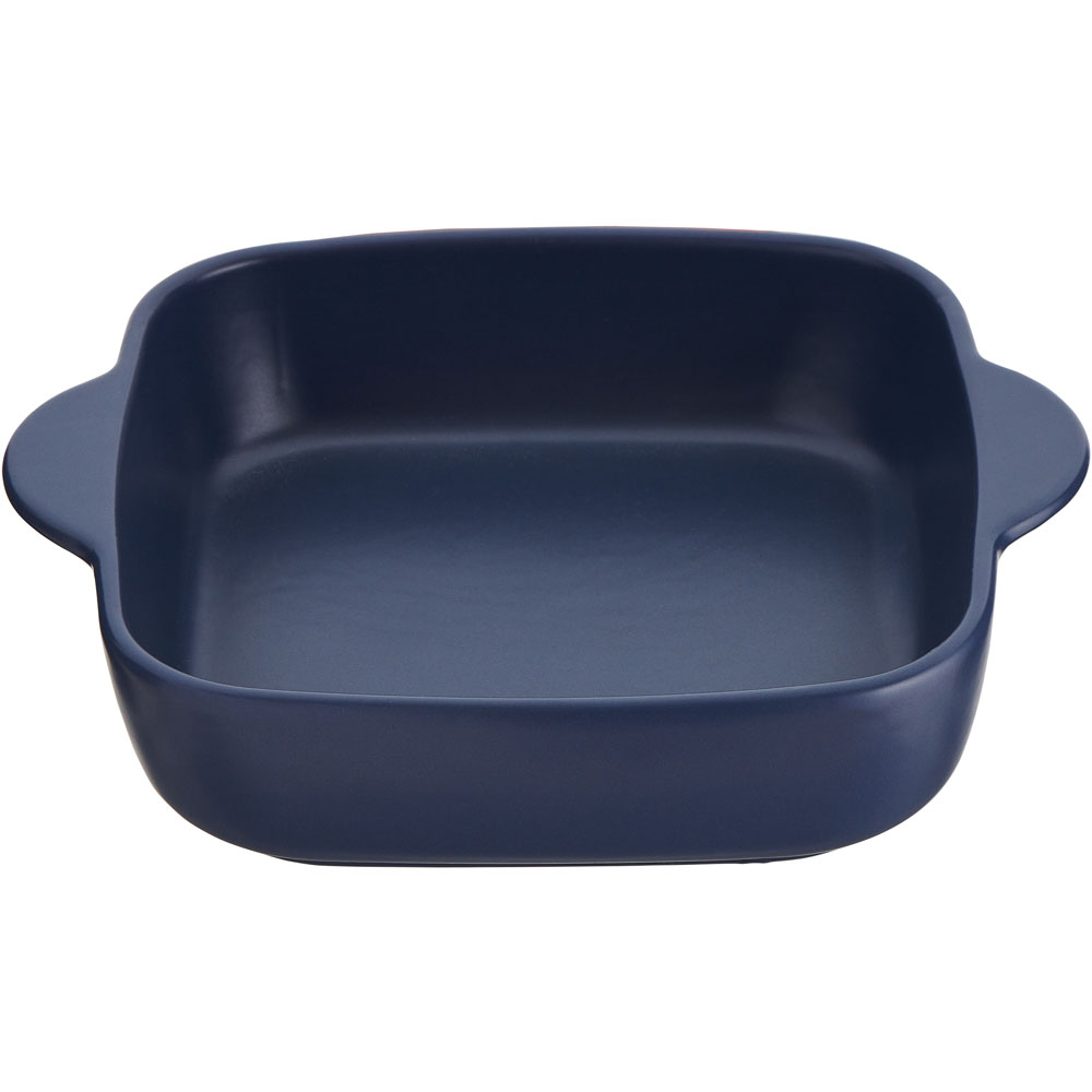 Wilko 23cm Blue Stoneware Square Baking Dish Image 2