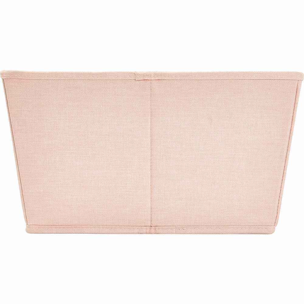 Wilko Small Blush Pink Faux Linen Tote Image 4