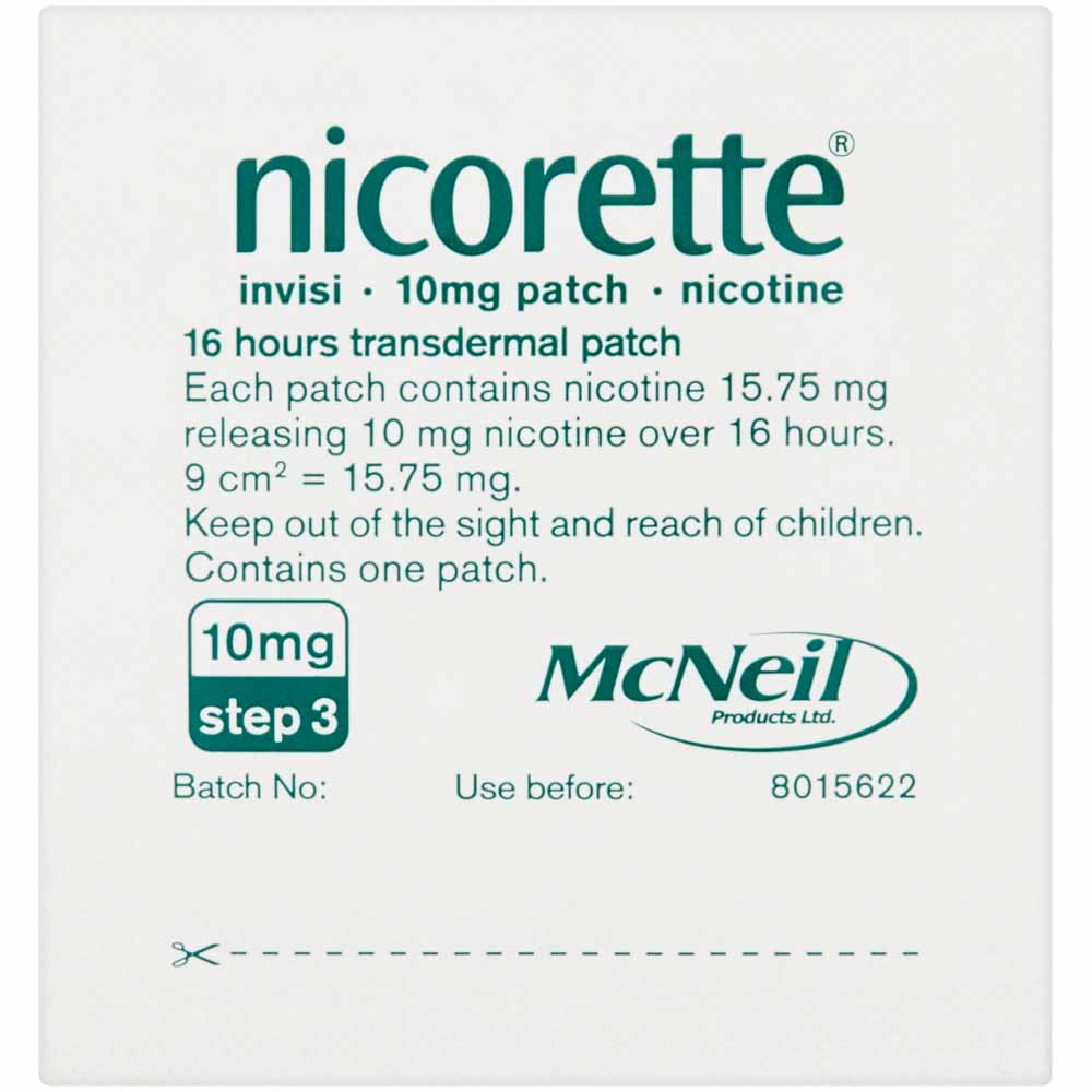 Nicorette Invisi Patch 10mg 7 pack Image 6