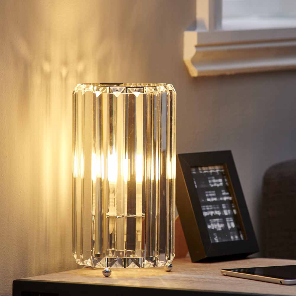 Wilko Clear Acrylic Table Lamp Image 6