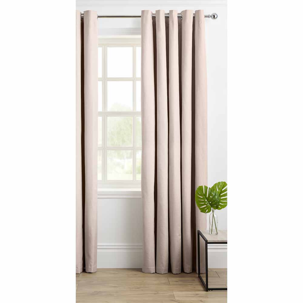 Wilko Pink Eclipse Eyelet Blackout Curtains 228 W x 228cm D Image 2