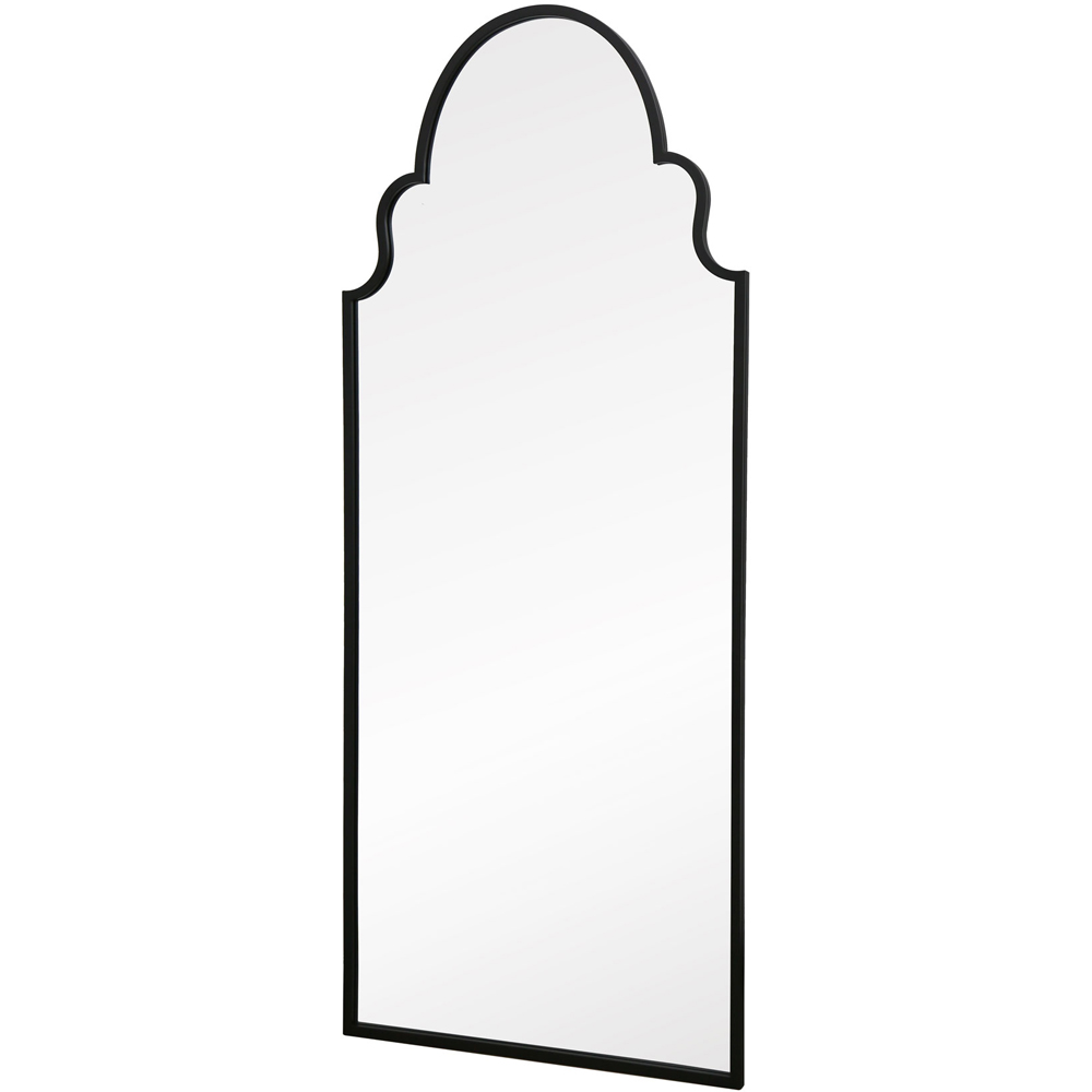 MirrorOutlet The Arcus Black Framed Arched Leaner and Wall Garden Mirror 200 x 85cm Image 3