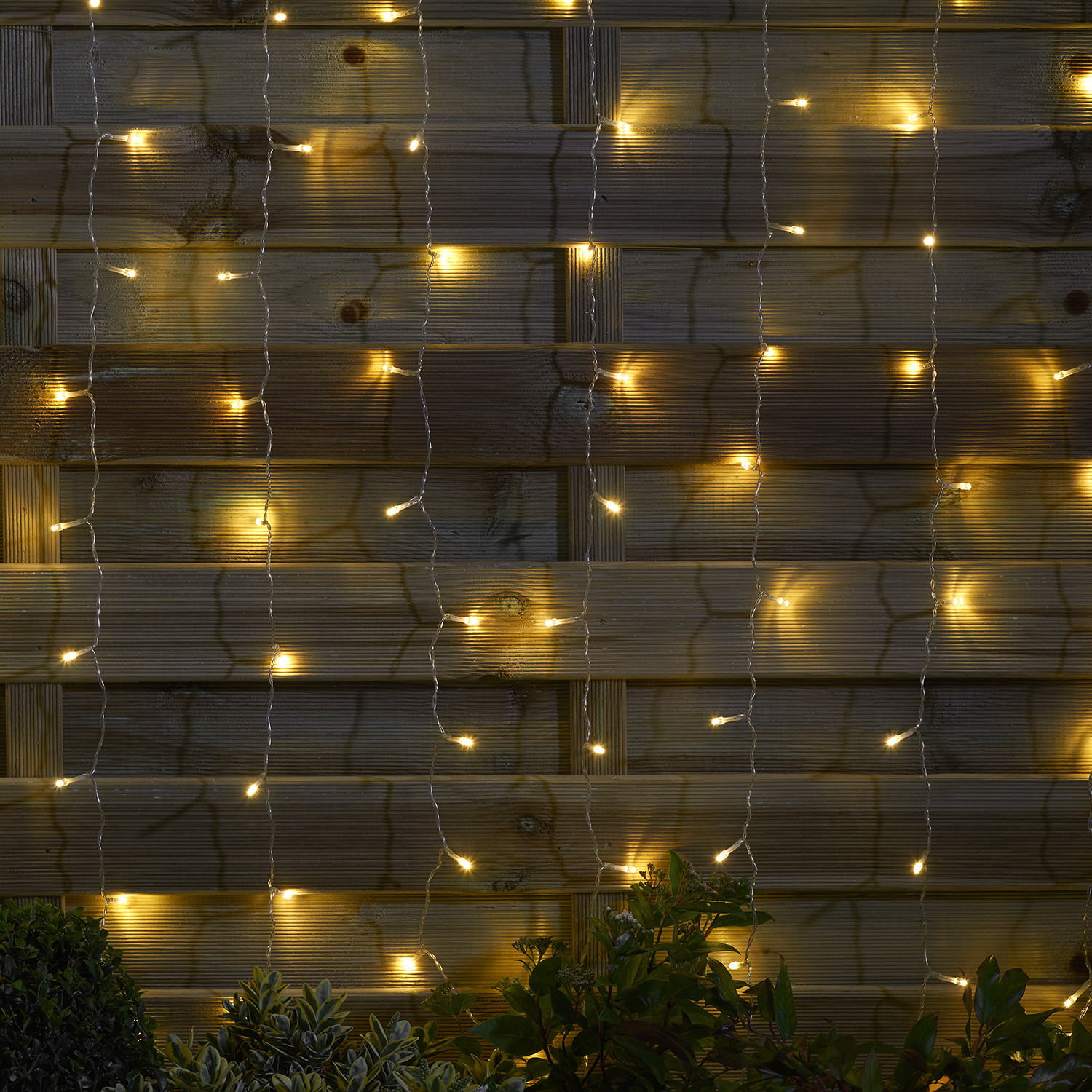 The Illuminated Garden 192LED Solar Light Curtain Image 1