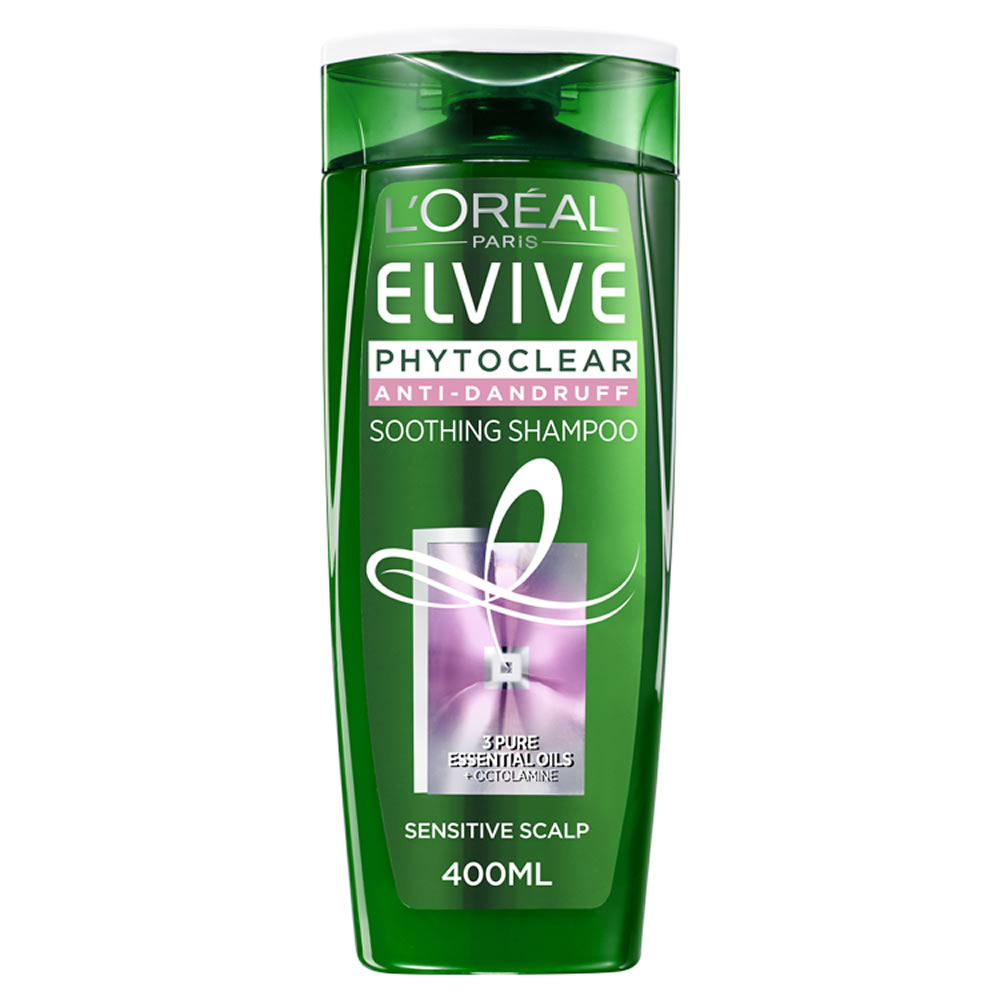 L'Oreal Paris Elvive Phytoclear Anti Dandruff Sensitive Scalp Shampoo 400ml Image 1