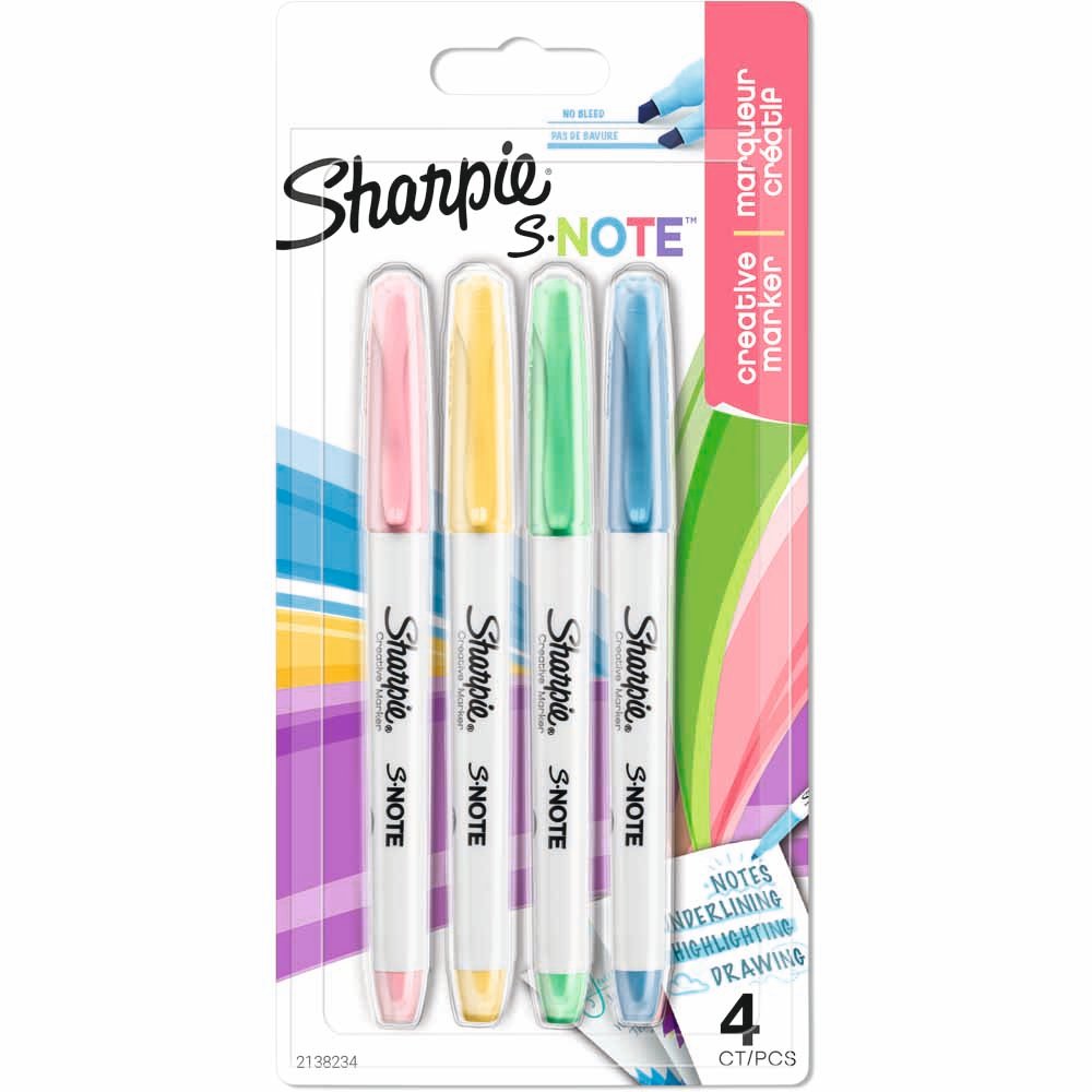 Sharpie S-Note Assorted Blister 4 pack Image 1