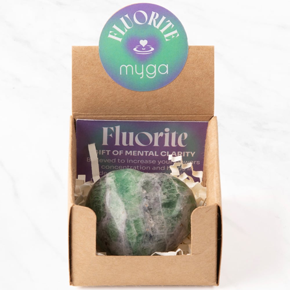 Myga Fluorite Crystal Heart Image 3