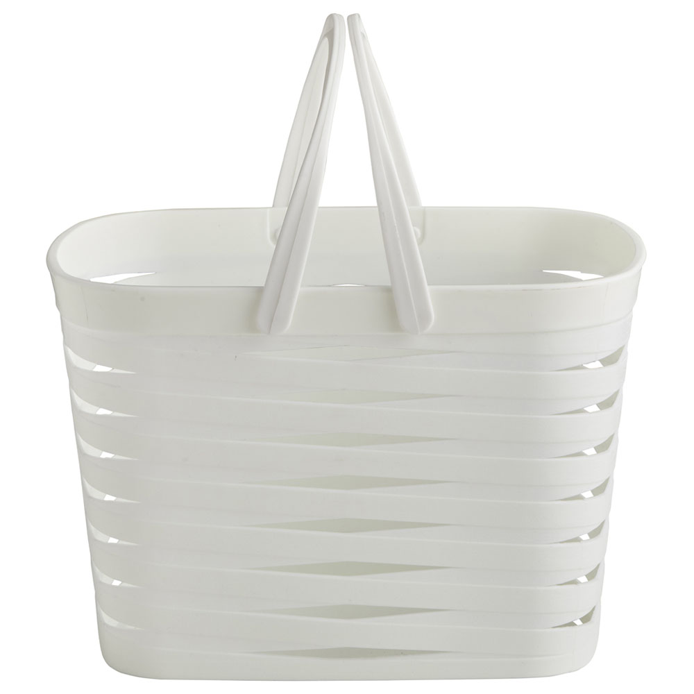 Wilko Shower Basket Caddy White Image 3