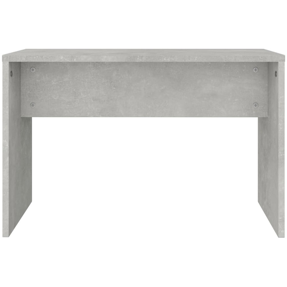 vidaXL Single Door Single Drawer Concrete Grey Dressing Table and Stool Set with Mirror Image 7