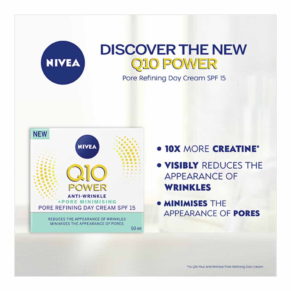 Nivea Q10 Power Anti-Wrinkle Pore Refining Day Cream SPF15 15ml Image 2