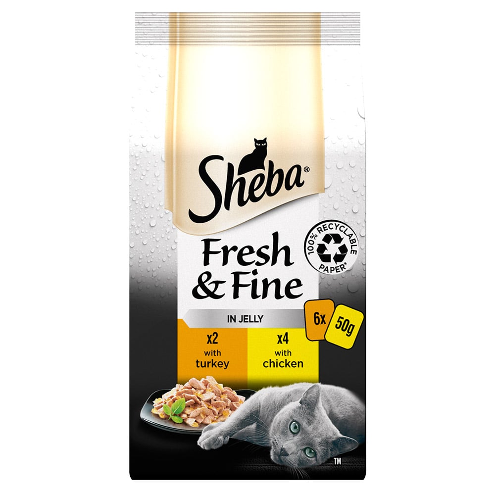 Sheba Fresh and Fine Mixed In Jelly 50g Case of 8 x 6 Pack Image 4