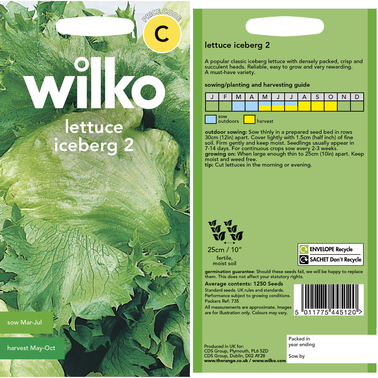 Wilko Iceberg Lettuce Seeds Image 3