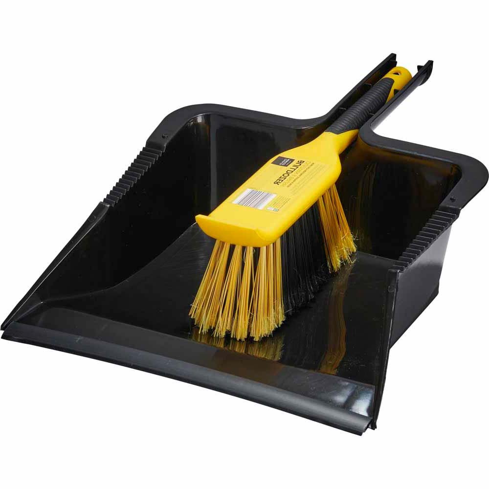 Charles Bentley Outdoor Heavy Duty Dustpan and Brush Set Image 1