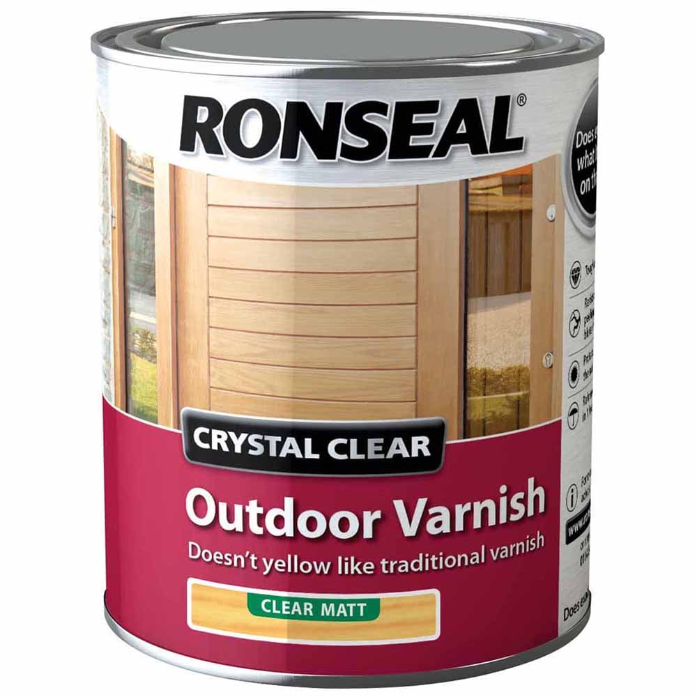 Ronseal Crystal Clear Matt Outdoor Varnish 750ml Image 2