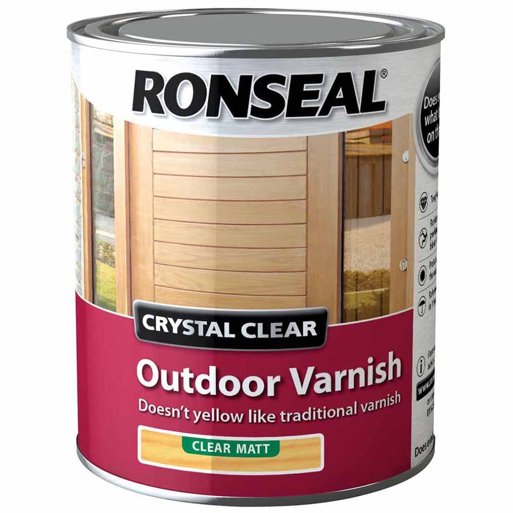 Ronseal Crystal Clear Matt Outdoor Varnish 750ml Wilko