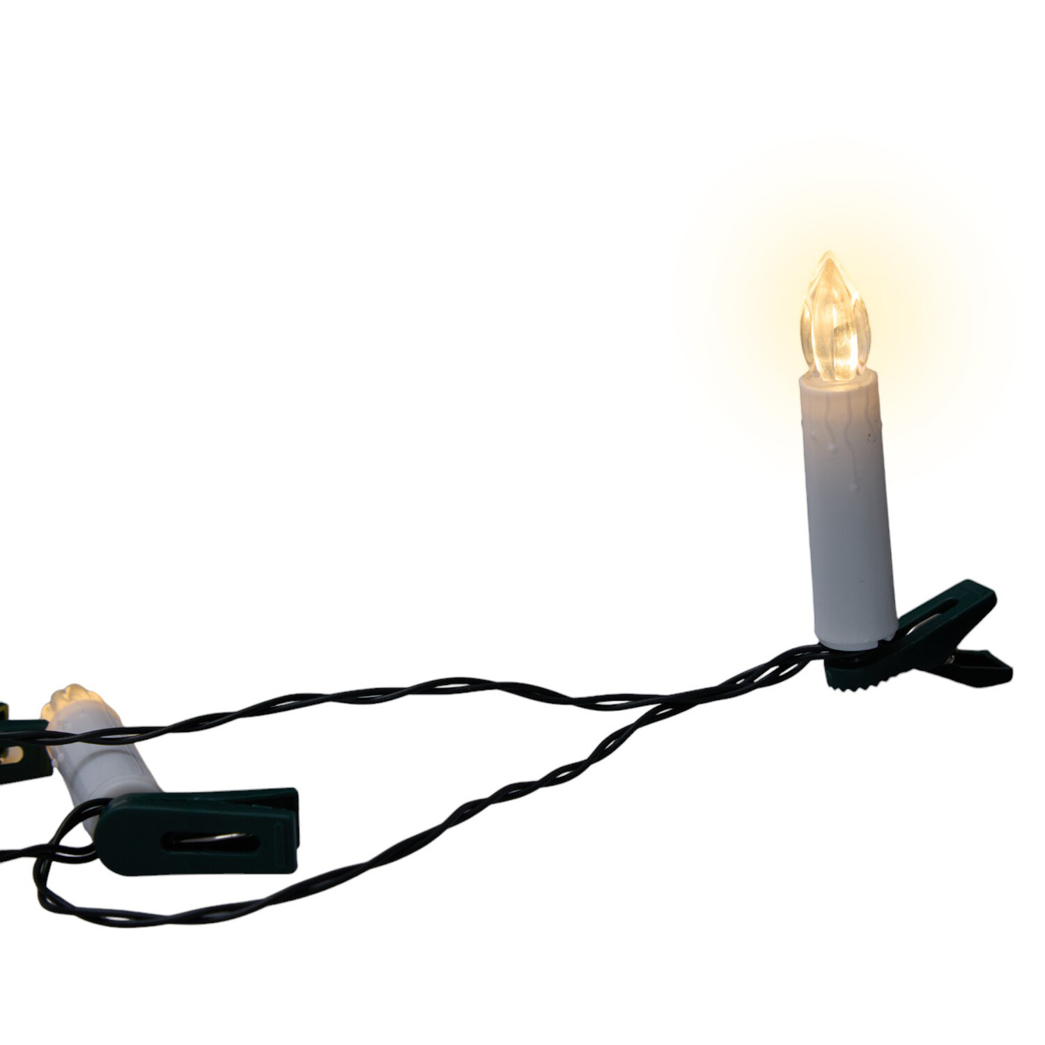 Christmas Tree LED Candle Clips String Light White Image 7