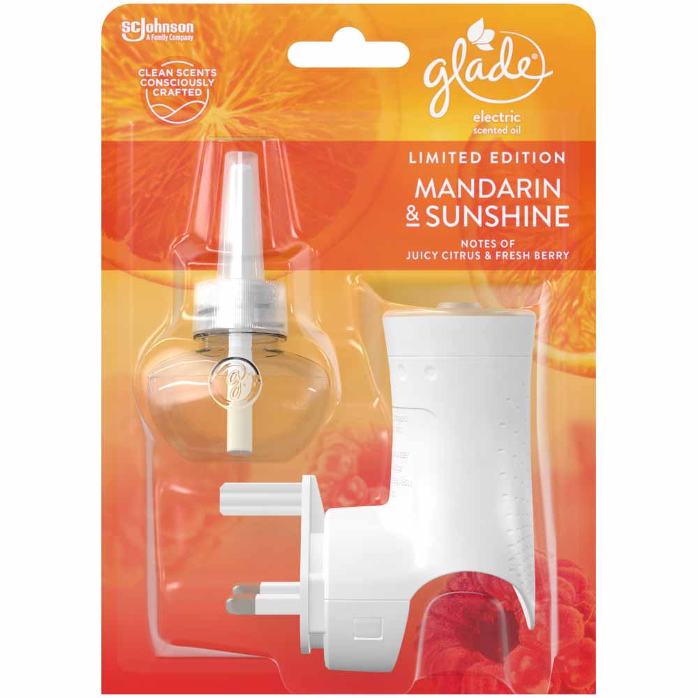 Glade Electric Holder Mandarin and Sunshine Air Freshener 20ml Image 1
