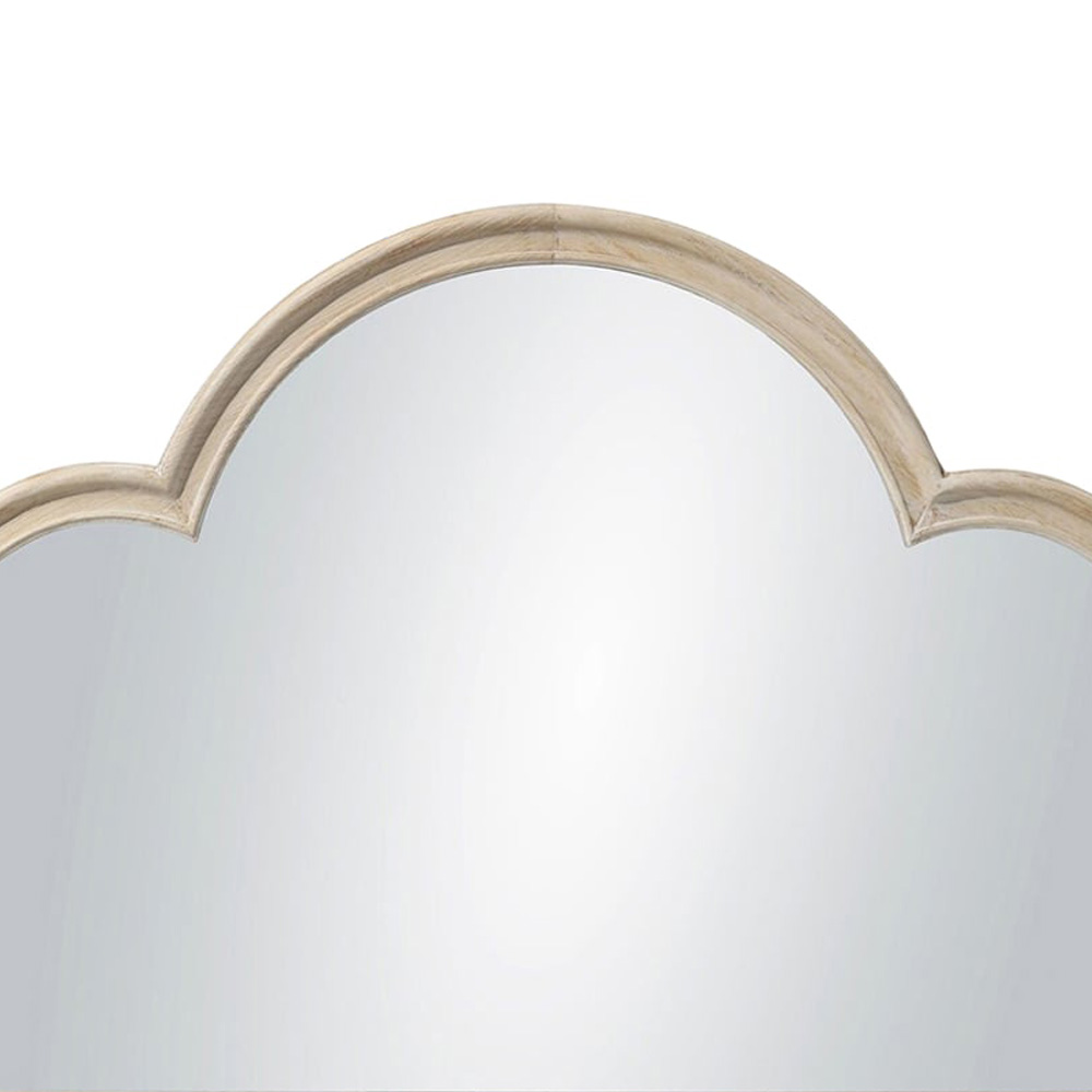Maeve Washed Wooden Mirror - Wood / 70cm Image 6
