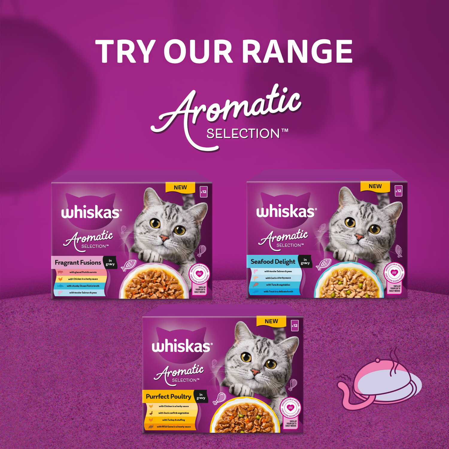 Whiskas Aromatic Cat Food in Gravy Brown Fragrant Fusion in Gravy 12 Image 11