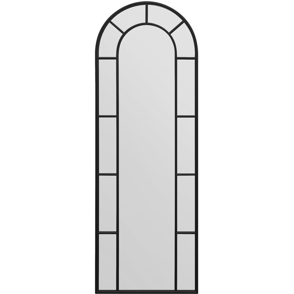 MirrorOutlet The Arcus Black Framed Arched Leaner Garden Wall Mirror 170 x 60cm Image 1