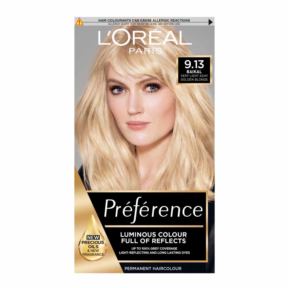 L’Oréal Paris Preference Infinia Bergen Light Beige Blonde 9.13 Permanent Hair Dye Image 1
