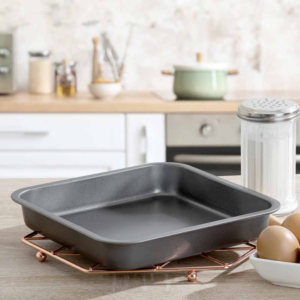 Whatmore Grey Brownie Tray Bake 24cm x 0.4m Wilko