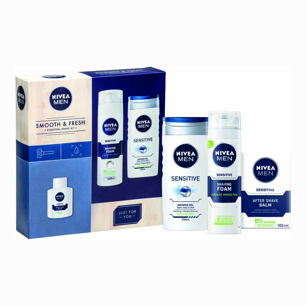 Nivea Men Smooth and Fresh Shaving Gift Set Wilko