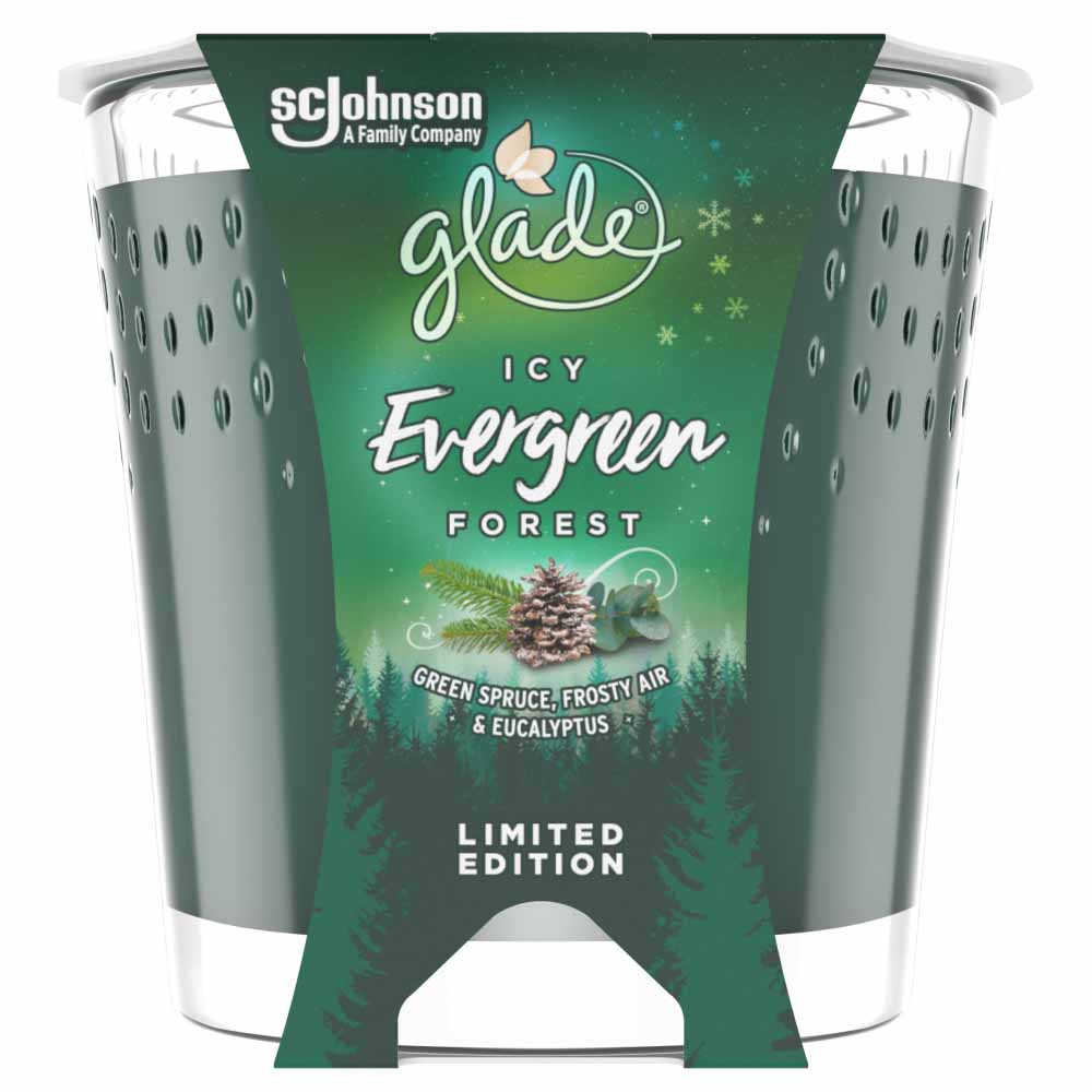 Glade Candle Evergreen Forest Air Freshener 129g Wilko