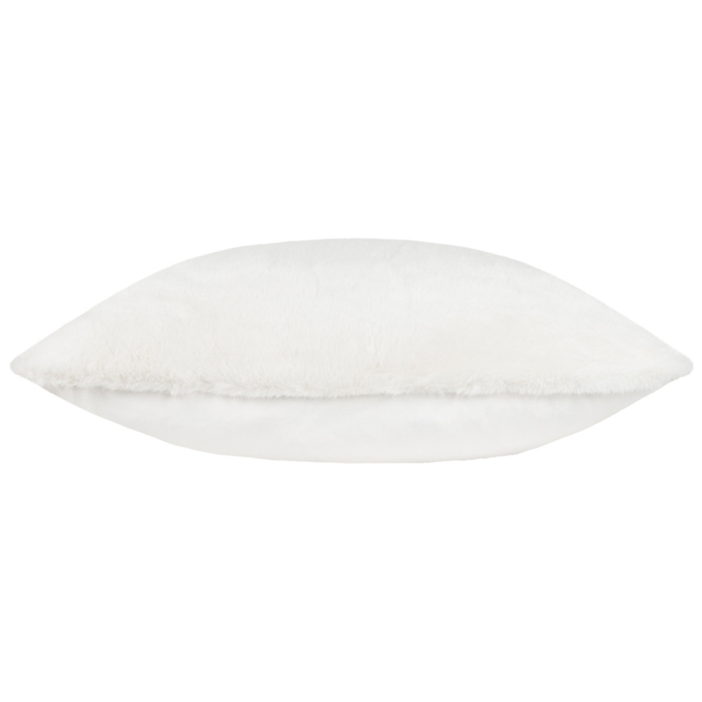 Paoletti Stanza White Faux Fur Cushion Image 4