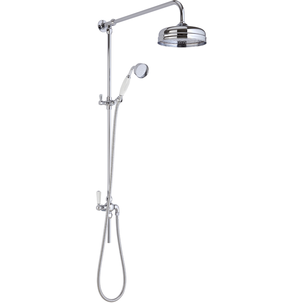 nuie Chrome and White Rigid Riser Kit Image 1