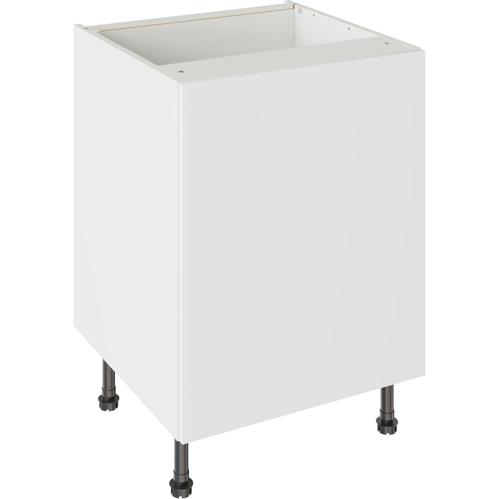 Kitchen Kit Slab Gloss White Base Kitchen Cabinet Flatpack 600mm Image 1