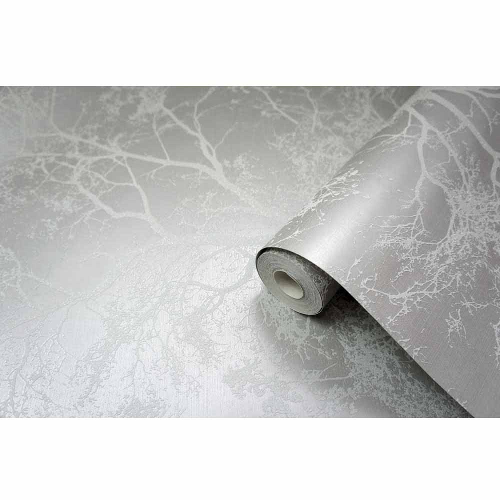 Holden Decor Whispering Trees Grey Glitter Wallpaper Image 2