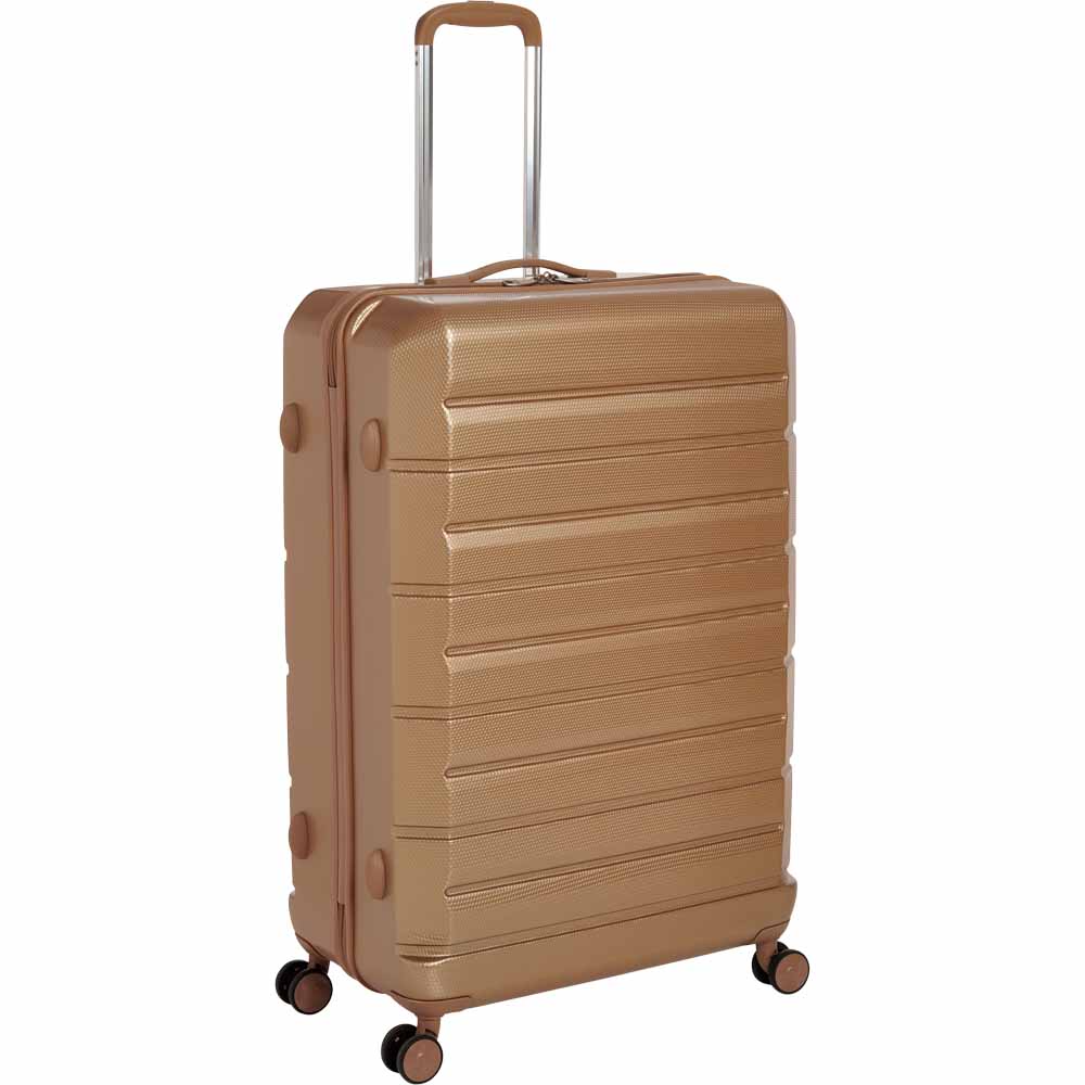 Wilko Hard Shell Suitcase Gold 29 inch Wilko
