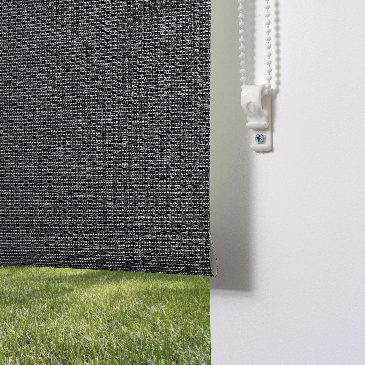 Trends Jute Textured Blackout Roller Blind Dark Grey 120cm Image 4
