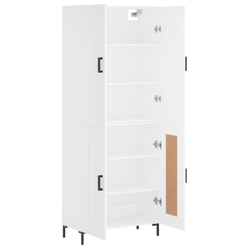 vidaXL 4 Door White Highboard Image 4