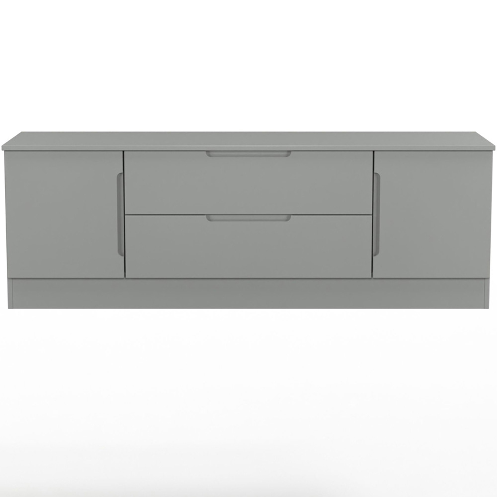 Crowndale Milan 2 Door 2 Drawer Dusk Grey Wide TV Unit Ready Assembled Image 2